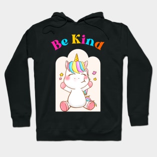 Be Kind Unicorn Design Hoodie